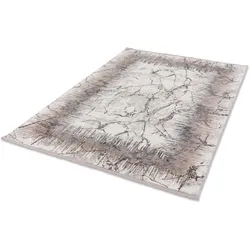 Teppich ASTRA "Vercelli 233 Kurzflorteppich", beige (beige, creme), B:80cm H:9mm L:150cm, Kunstfaser, Teppiche, Fransenteppich, wollig weiche Oberfläche, mit Fransen, 3-D Effekt, Wohnzimmer