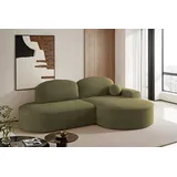 kaiser möbel Ecksofa mit Schlaffunktion,Bettkasten Modena Runden stoff Poso/Arena/Salvador, Elegantes Design mit Funktionalität grün
