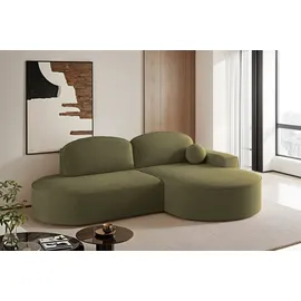 kaiser möbel Ecksofa mit Schlaffunktion,Bettkasten Modena Runden stoff Poso/Arena/Salvador, Elegantes Design mit Funktionalität grün
