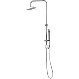 Livarno Home Überkopfbrause-Set, 150-cm-Brauseschlauch (eckig) 17,6 x 17,6 cm