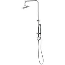 Livarno Home Überkopfbrause-Set, 150-cm-Brauseschlauch (eckig) 17,6 x 17,6 cm