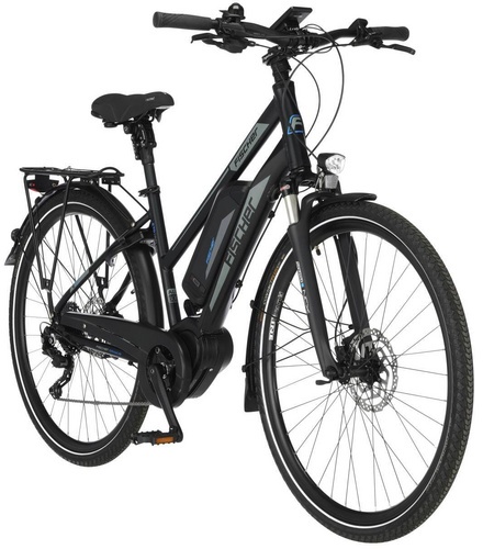 FISCHER FAHRRAD E-Bike 28 Zoll, RH: 44 cm, 10-Gang - schwarz