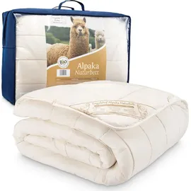 engelshof alpakas Engelshof Alpaka Bettdecke "Farisa" Extrawarm Trio 155x220cm - Weiß