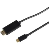 S-Conn HDMI-Kabel 10-57045 HDMI Typ A auf USB-C 3 m Schwarz