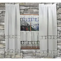 HOSSNER - ART OF HOME DECO Querbehang »Zugspitze« Stangendurchzug 1 Stk. tlg. Häkelspitze - ECHTE Handarbeit