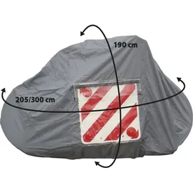 OPTIMA Fahrradüberzug Heck Wasserdicht Polyester Grau 4 Fahrräder