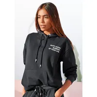 Buffalo Hoodie mit Statement Druck schwarz 48/50
