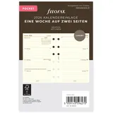 Filofax Kalender Pocket 1 Woche auf 2 Seiten Weiß 2026