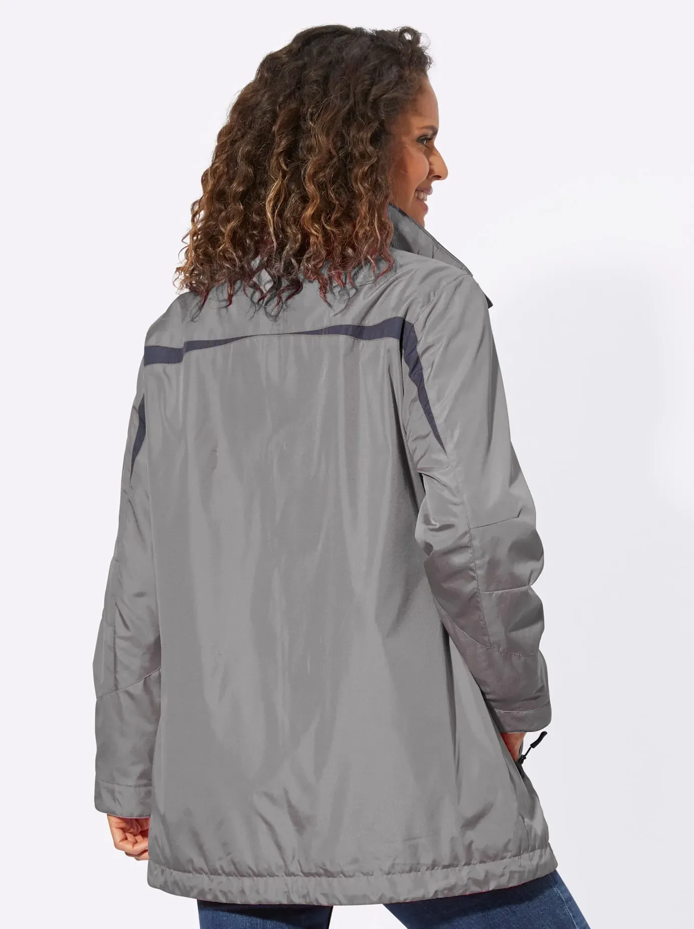 Funktionsjacke CASUAL LOOKS, Damen, Gr. 52, grau, 100% Polyester, unifarben, Jacken Funktionsjacke