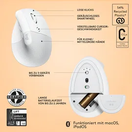 Logitech Lift für Mac Weiß
