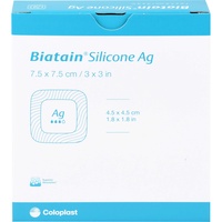 B2B Medical GmbH BIATAIN Silicone Ag Schaumverband 7,5x7,5 cm