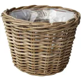 Van der Leeden Rattan Grau konisch mit Folienauskleidung Ø 29 cm