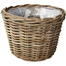 Van der Leeden Rattan Grau konisch mit Folienauskleidung Ø 29 cm
