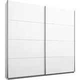 Rauch Imposa Schrank Kleiderschrank Schwebetürenschrank in Hochglanz Weiß 2-türig inkluisve Zubehörpaket Basic 2 Kleiderstangen, 2 Einlegeböden BxHxT 181 x 210 x 62 cm