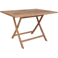 VCM ebuy24 Gartentisch 80x120 cm Teakholz massiv.