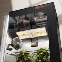 Spider Farmer SF2000 Growzelt Komplett Set LED Pflanzenlampe Vollspektrum Grow Lampe Samsung LM301H EVO LEDs GrowZelt Kit Komplettes 60x120x180cm Hydroponics 1680D Grow Tent Homebox Zuchtzelt