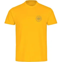 multifanshop Kinder T-Shirt - Deutschland - Adler Retro Gold - Druck gold metallic - Kind