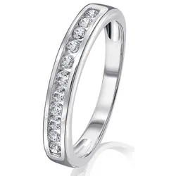 Goldring ONE ELEMENT "Zirkonia Ring aus 333 Weißgold" Gr. 59, silber, Fingerringe, Damen, 59,mit Zirkonia, Weißgold 333-Gold, Weißgold 333, Gold, ein stilvolles Accessoire für Damen mit Geschmack