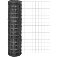 vidaXL Eurozaun Stahl 10 x 1,5 m Grau
