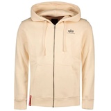 Alpha Industries Basic Zip Hoody SL Kapuzensweat für Herren Jet Stream White