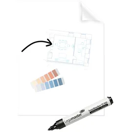 Legamaster Magic-Chart Clearboard Folie 80x60 cm transparent 25 St.