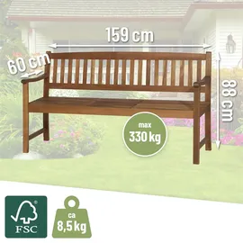 Siena Garden Florida 159 x 60 x 88 cm natur inkl. Klapptisch