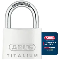 ABUS Vorhängeschloss Titalium 64TI/45 gl.-6455 - gleichschließend - Kellerschloss mit Schlosskörper aus Spezial-Aluminium - gehärteter Stahlbügel - ABUS-Sicherheitslevel 5