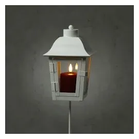 MARELIDA Laterne mit Mini LED Kerze mit 2 wechselbaren Spitzen/Erdspieß -...