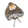 Maximo Strickmütze MAXIMO, Jungen, Gr. 49, grau, Wollmischung, Mützen Strickmütze, mit Fuchsmotiv mit Pompon und Bindeband