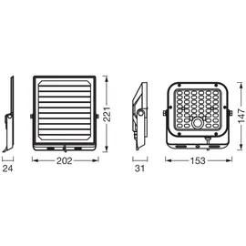 LEDVANCE Endura FLOOD SPLIT SOLAR SENSOR 10W 840, Remote control