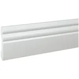 PROVISTON Sockelleiste Berliner Profil 16 x 80 x 2000 mm Elegante Hamburger Leiste Hochwertige Fußleiste Kunststoff Weiß Wasserfest, Robust und Langlebig