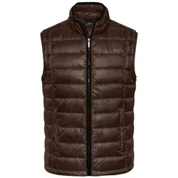 Herren Daunenweste JN1080, coffee/schwarz, Größe M - coffee - M