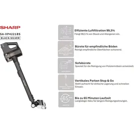 ViPowER SA-VP4221BS Akkusauger Parquet schwarz