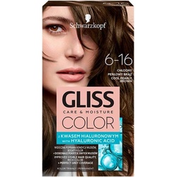 Schwarzkopf, Haarfarbe, Gliss Color Hair Dye 6-16 Cool Pearl Brown