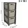 Rotho Schubladenbox Brisen 36,6 x 30,0 x 77 cm 3-tlg. cappuccino