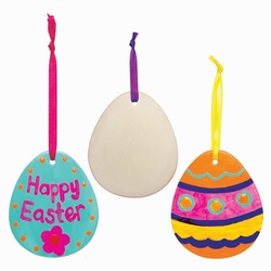 Osterei Keramik Dekorationen  (pro Set 5) Bastelaktivitäten zu Ostern
