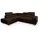 masseno Ecksofa Nola Velours 4-Sitzer Braun