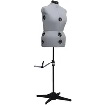 vidaXL Schneiderpuppe Verstellbar Weiblich Grau L 44-50