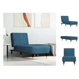 vidaXL Chaiselongue Blau Samt