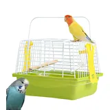 Tewzafiya Transportbox Für Vögel Und Kleintiere 23x17x17 cm Tragbar Vogelträger Mit Tragegriff Vogelträger Reisetasche Mit Sitzenstangen Atmungsaktiver Vogelkäfig Für Vögel Wellensittiche