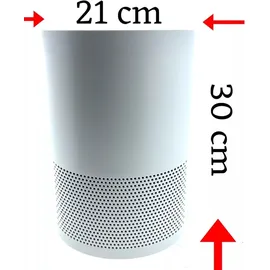 Quigg Luftreiniger EPA-Filter und Aktivkohlefilter Lufterfrischer 30W Sensor (Weiß)