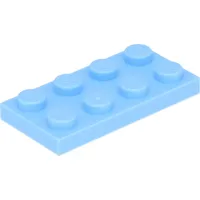 LEGO: 50 Platten, Größe 2x4 Noppen in sehr hellem Blau