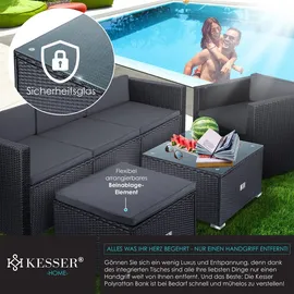 Kesser Polyrattan Lounge Aruba 7-tlg. Anthrazit