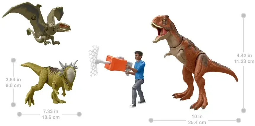 Jurassic World: Chaos Theory Darius Actionfigur & 3 Dinosaurier Story Pack