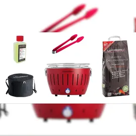 Lotusgrill S Small Kompakt Starter-Set Feuerrot