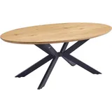 Home Deluxe Esstisch Oval AVENTIS inkl. Sternfuß - 200 x 120 cm - versch. Farben - Light Oak