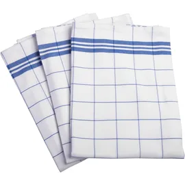 Stuco Geschirrtuch "Bambus, kariert", weiß (weiß, blau), B:50cm L:70cm, 30% Baumwolle, 70% Viskose, Geschirrtücher, Geschirrtuch