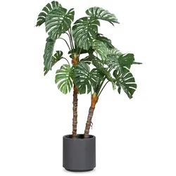 Kunstpflanze Monstera 110 cm Kunststoff Grün