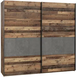 Forte Schwebetürenschrank Clif 220 x 211 x 61 cm Grau