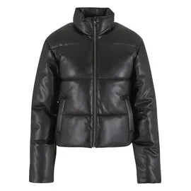 URBAN CLASSICS Synthetic Leather Steppjacke Black 5XL